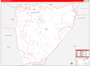 Van Buren Wall Map Red Line Style